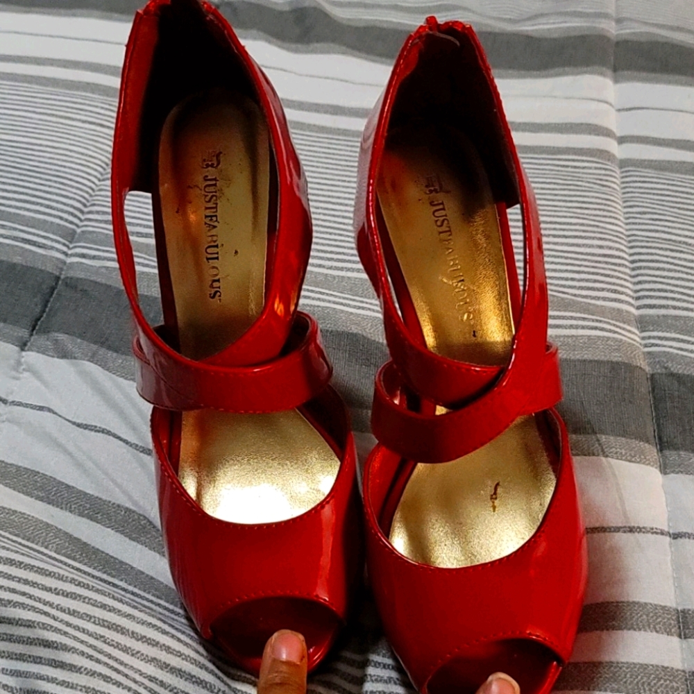 Red Justfab heels